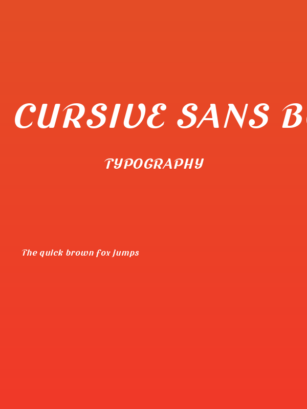 Cursive Sans Bold Poster