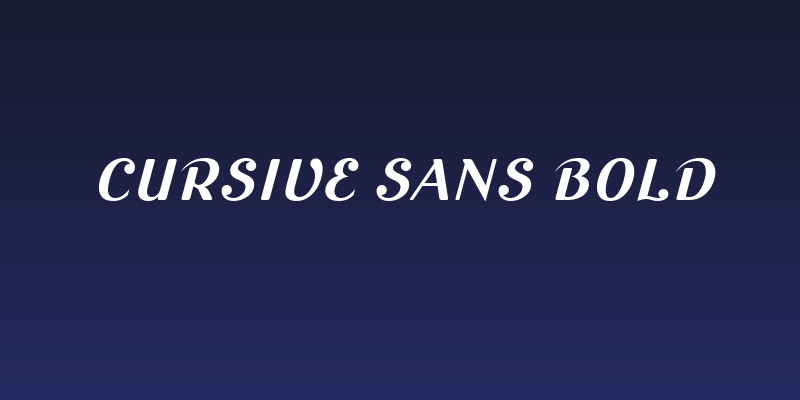 Cursive Sans Bold Social Header