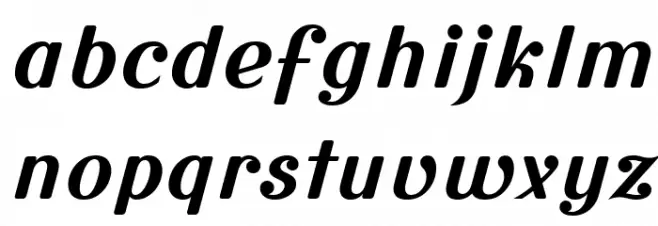 Cursive Sans Bold Font LOWERCASE