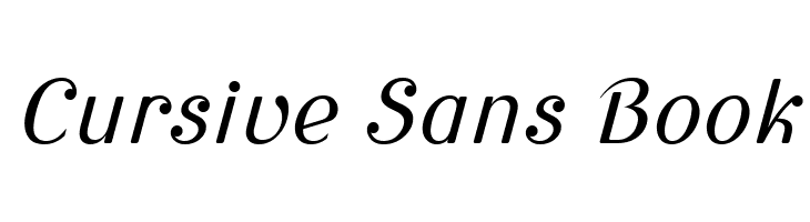 Cursive Sans Book  les polices de caractères gratuit tlcharger