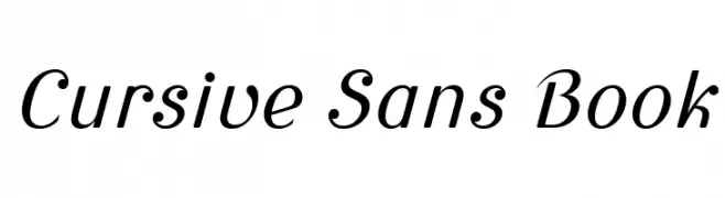 Cursive Sans Book  नि: शुल्क फ़ॉन्ट्स डाउनलोड