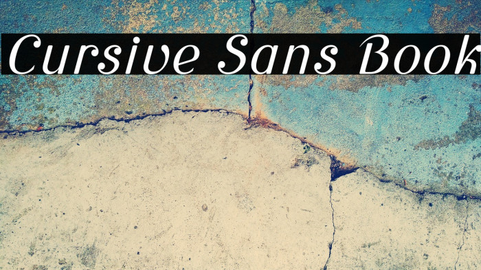 Cursive Sans Book Example 2