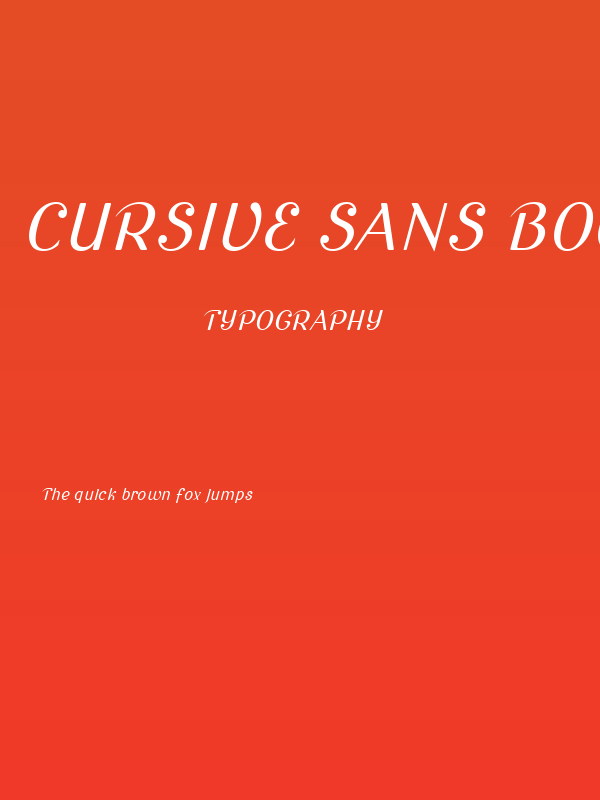 Cursive Sans Book Poster