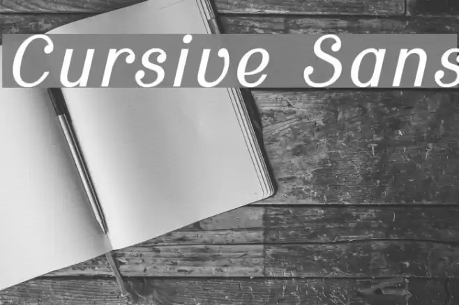 Cursive Sans Font examples