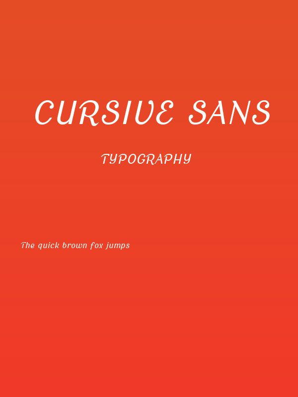Cursive Sans Poster