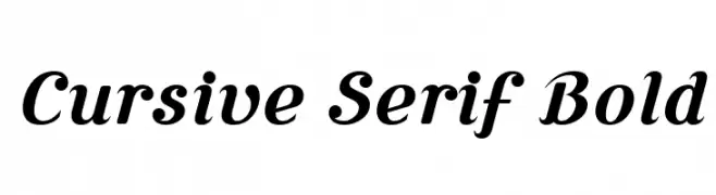 Cursive Serif Bold  Frei Schriftart Herunterladen