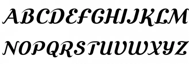 Cursive Serif Bold फ़ॉन्ट अपरकेस