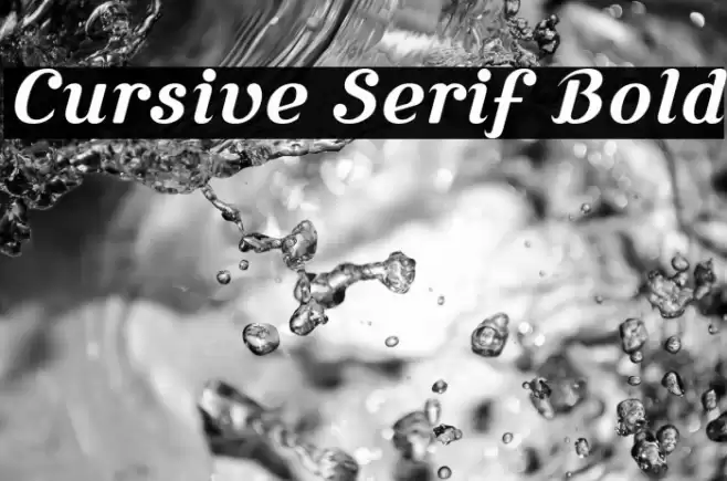 Cursive Serif Bold Fuentes examples