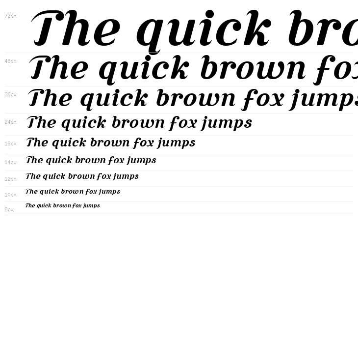 Cursive Serif Bold Waterfall