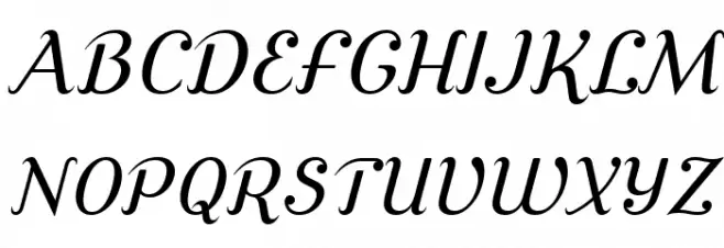 Cursive Serif Book Caratteri MAIUSCOLE