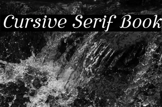 Cursive Serif Book خط examples