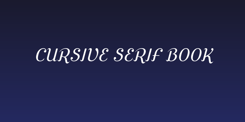Cursive Serif Book Social Header