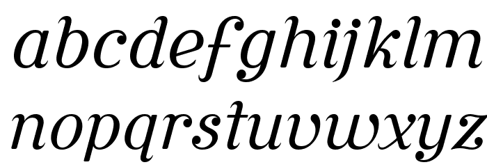 Cursive Serif Book Font LOWERCASE