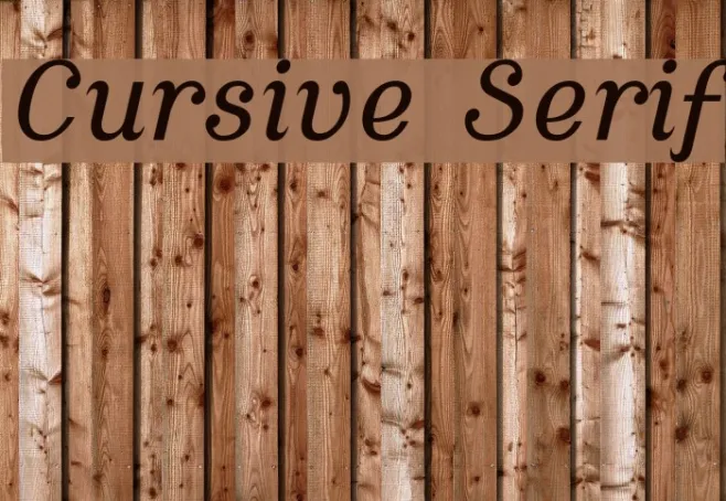 Cursive Serif Example 1
