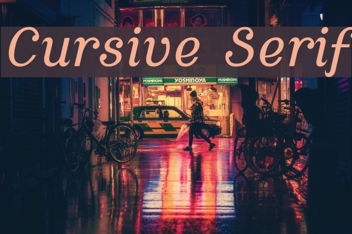Cursive Serif Font examples