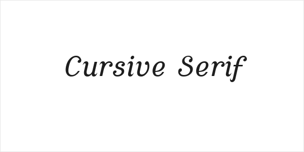 Cursive Serif Logo