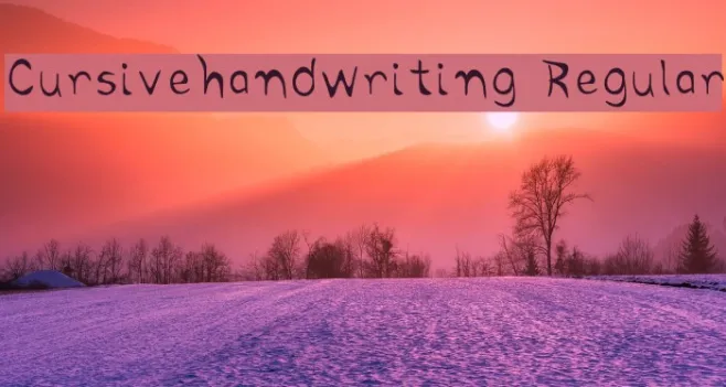 Cursivehandwriting Regular Example 2