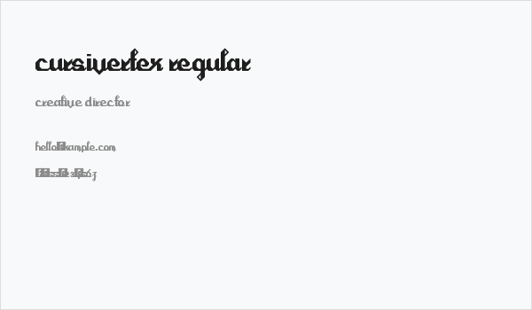 Cursivertex Regular Business Card