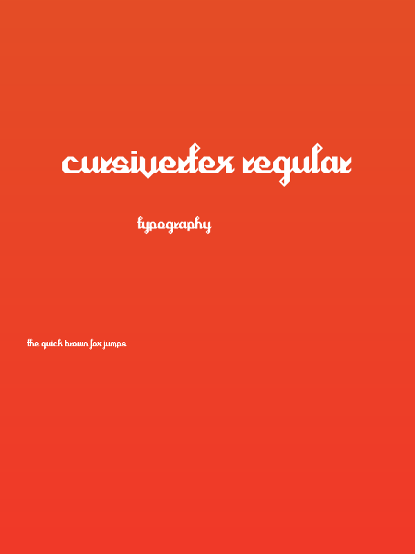 Cursivertex Regular Poster