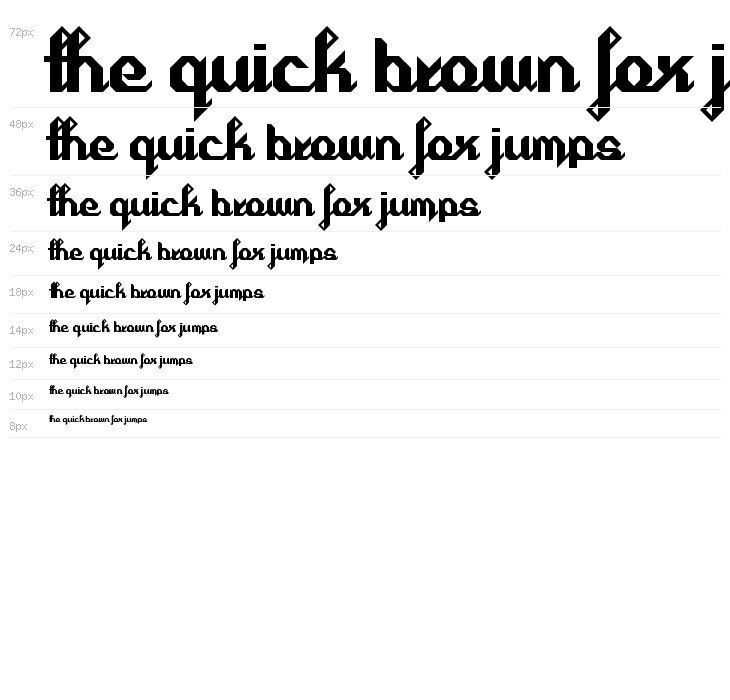 Cursivertex Regular Waterfall