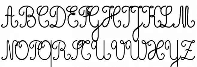 Cursivestandard Font Litere mari