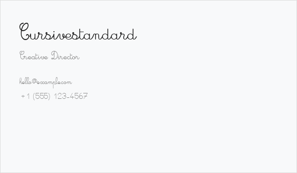 Cursivestandard Business Card