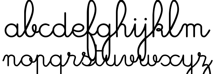 Cursivestandard Font LOWERCASE