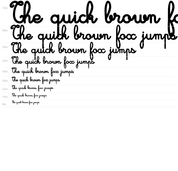 Cursivestandardbold Waterfall