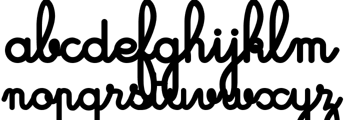 Cursivestandardbold Font LOWERCASE