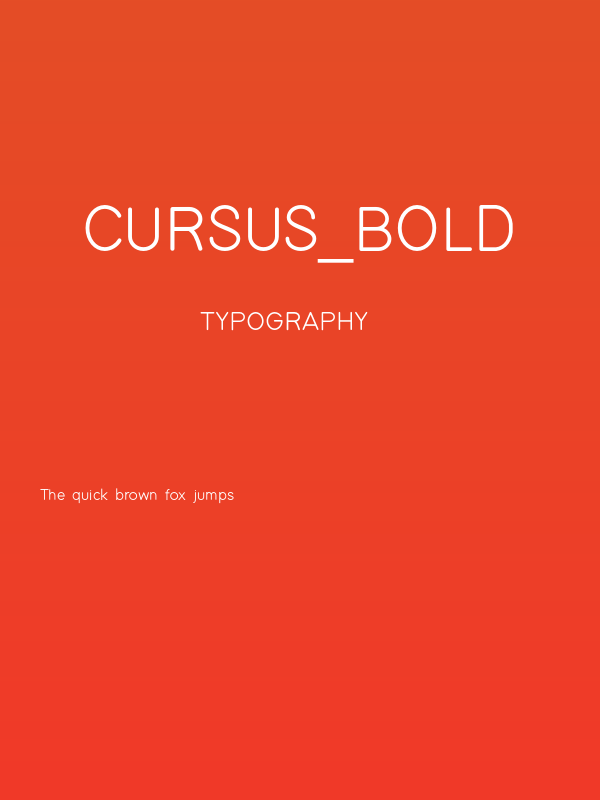 Cursus_Bold Poster