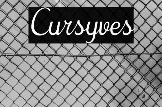 Cursyves Font examples