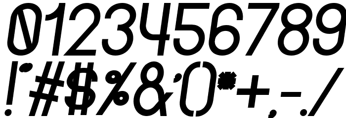 Curvada Bold Italic Font OTHER CHARS