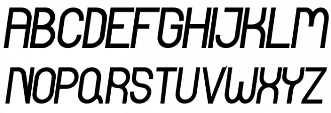 Curvada Bold Italic Schriftart Groß