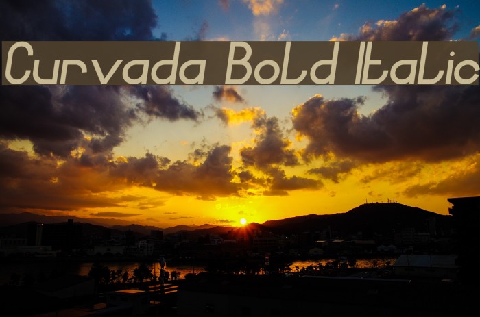 Curvada Bold Italic Font examples