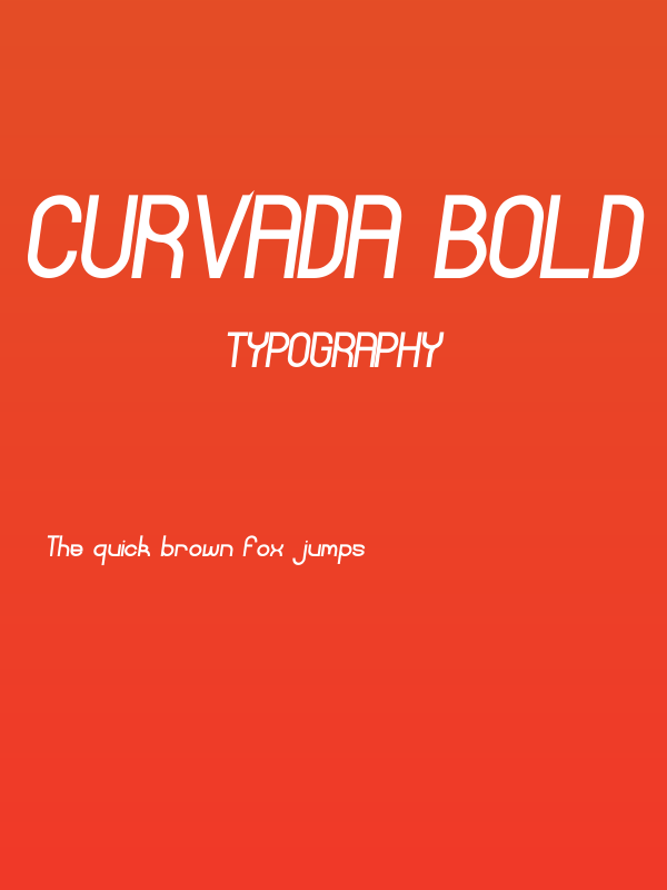 Curvada Bold Italic Poster