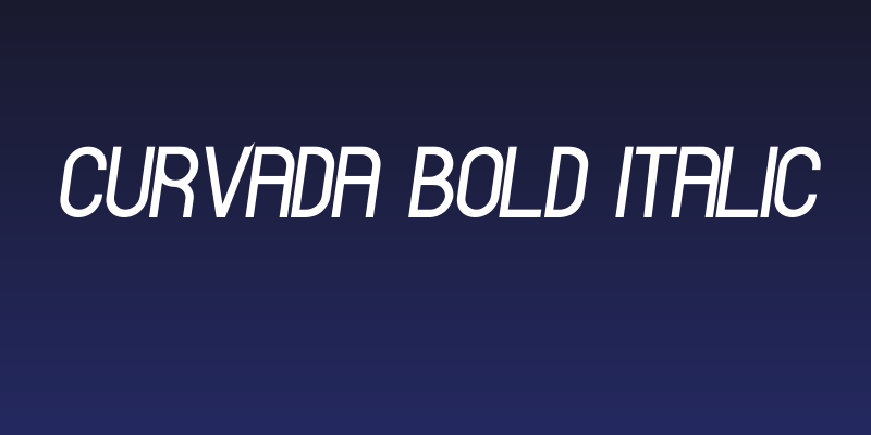 Curvada Bold Italic Social Header