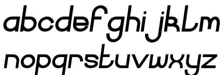 Curvada Bold Italic Font LOWERCASE