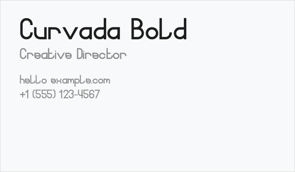 Curvada Bold Business Card