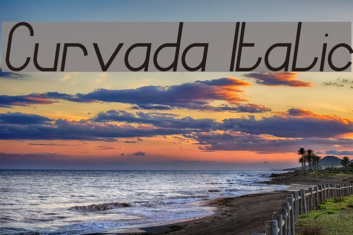 Curvada Italic Font examples