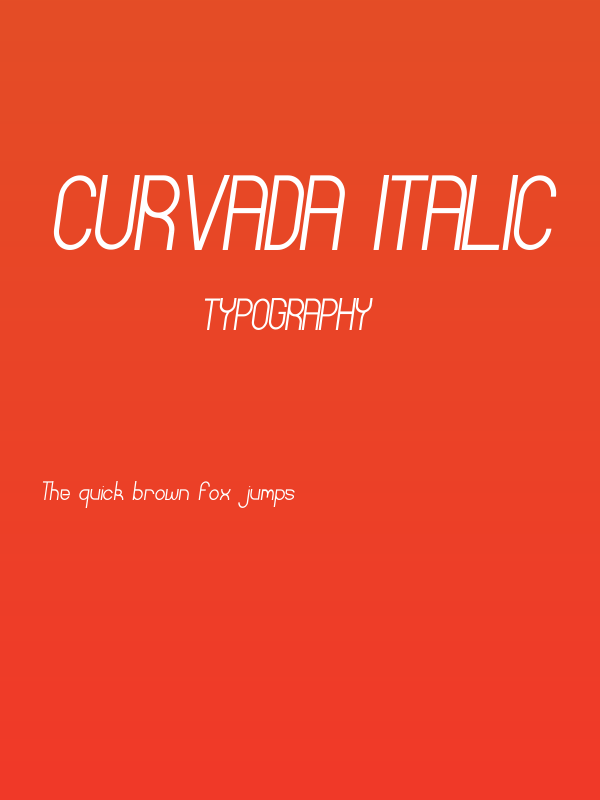 Curvada Italic Poster