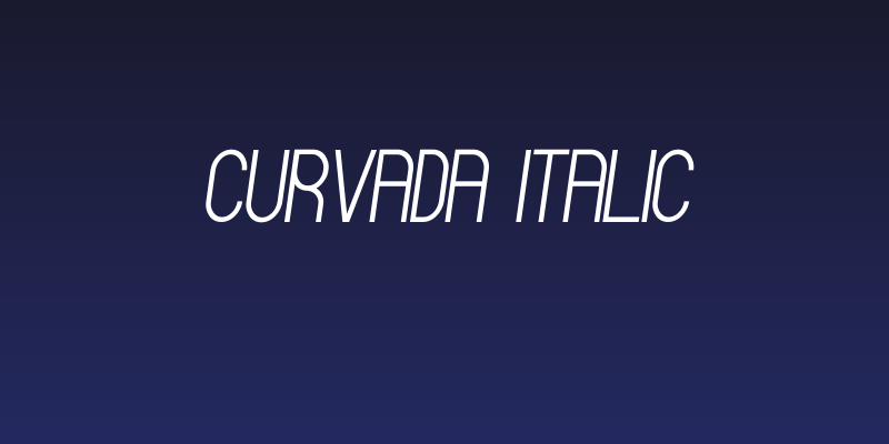Curvada Italic Social Header