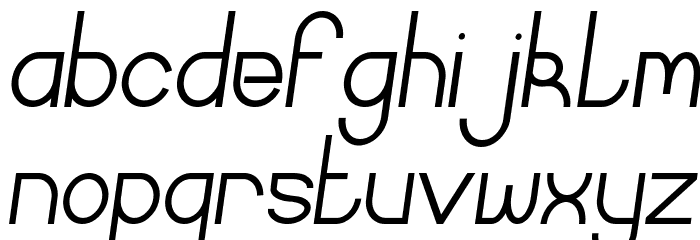 Curvada Italic Font LOWERCASE