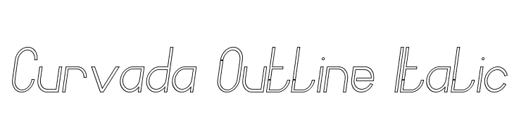 Curvada Outline Italic  Fuentes Gratis Descargar