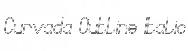 Curvada Outline Italic  フリーフォントのダウンロード