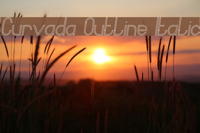 Curvada Outline Italic Example 1