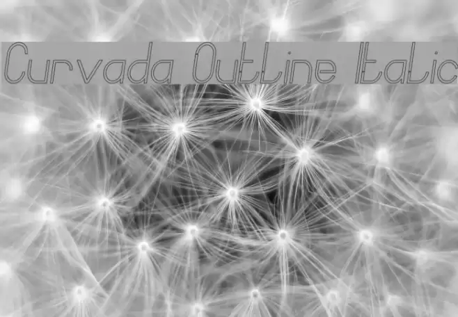 Curvada Outline Italic Font examples