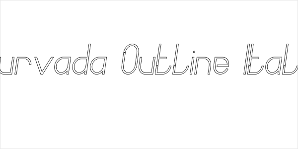 Curvada Outline Italic Logo