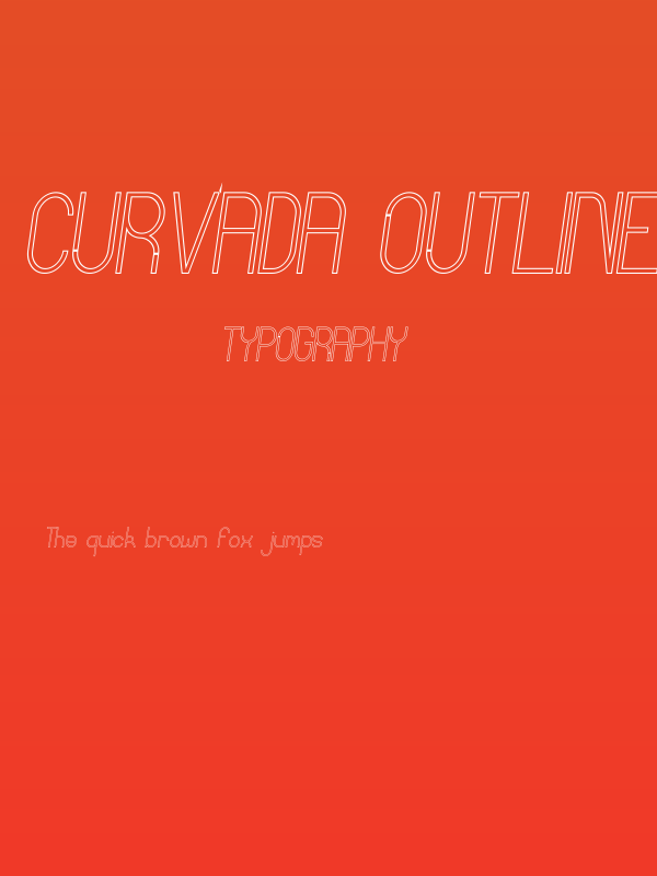 Curvada Outline Italic Poster