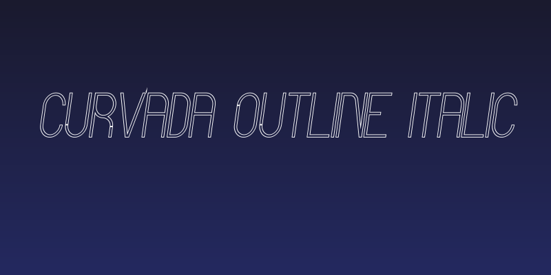 Curvada Outline Italic Social Header