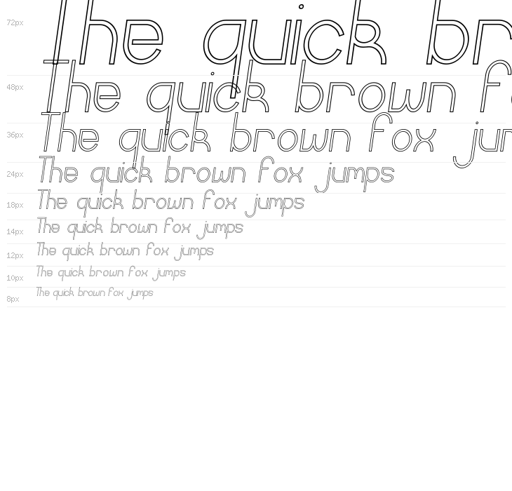 Curvada Outline Italic Waterfall